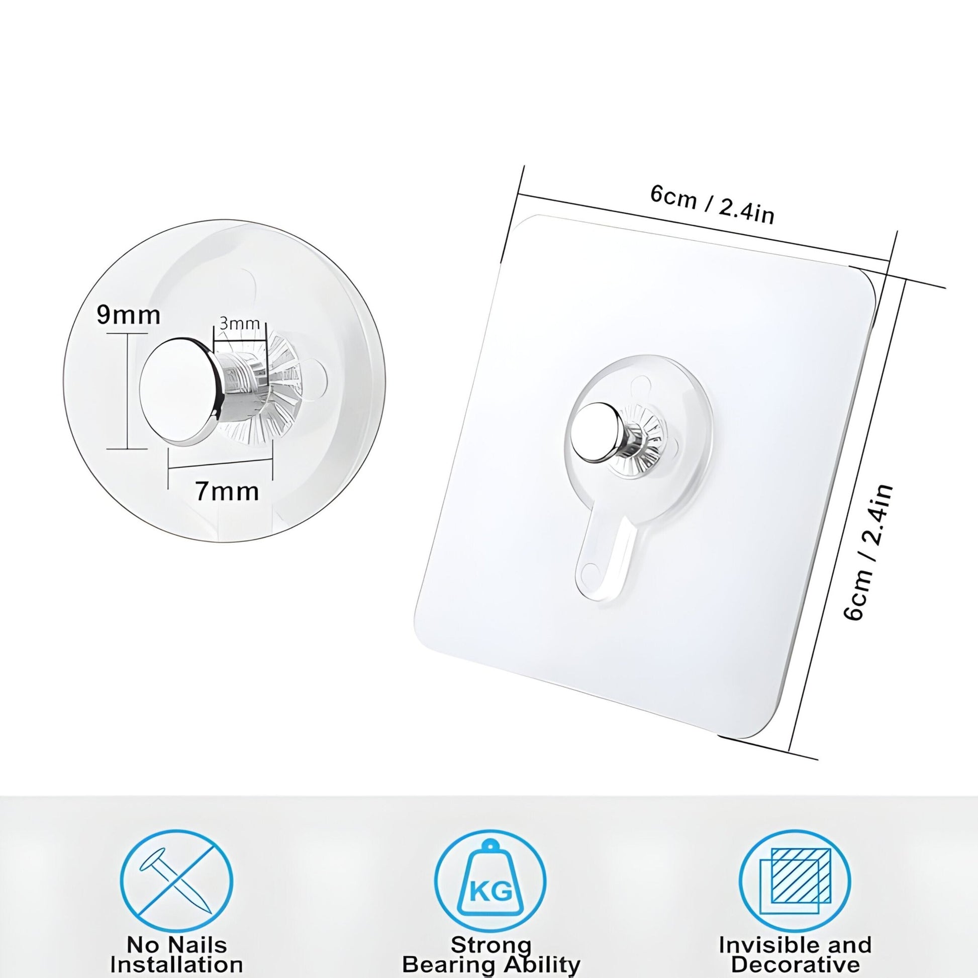 Self - Adhesive Wall Hooks for Frames & Clocks - VeleHome™