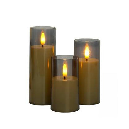 ChicVibe - Glass Flameless Candles - VeleHome™