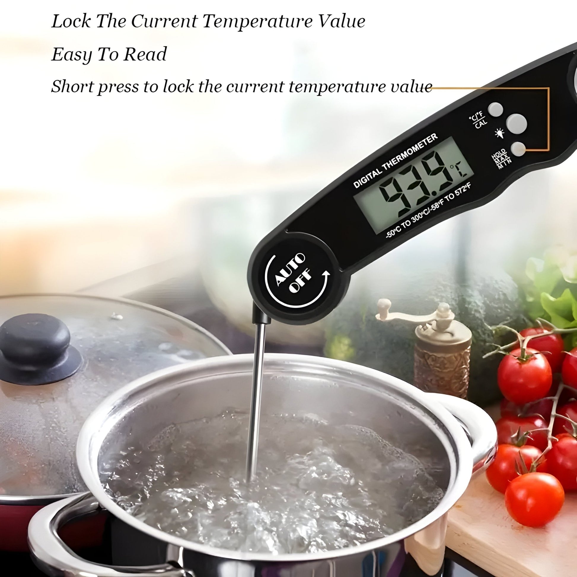 GrillGenius - Foldable Digital Meat Thermometer - VeleHome™
