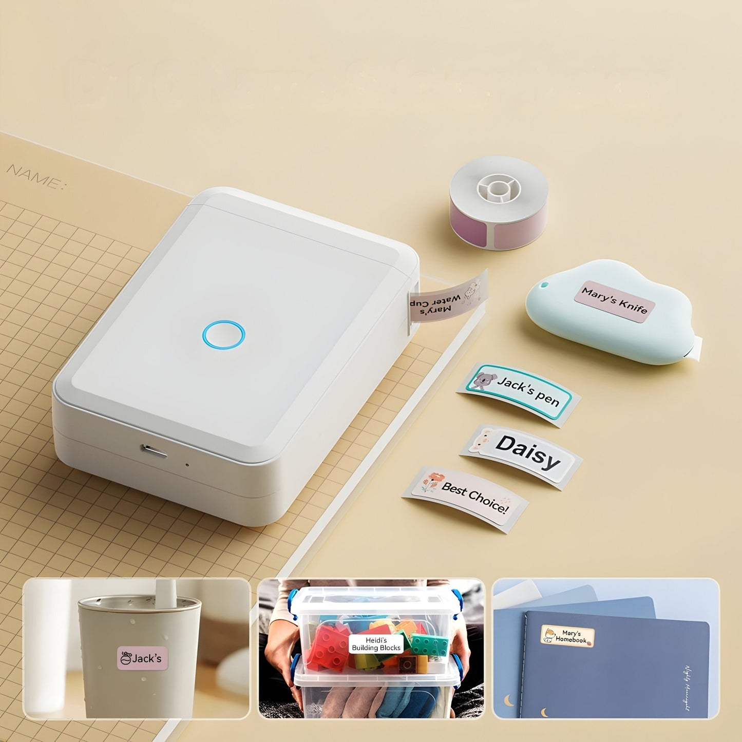 TagIt - Portable Inkless Adhesive Label Printer - VeleHome™