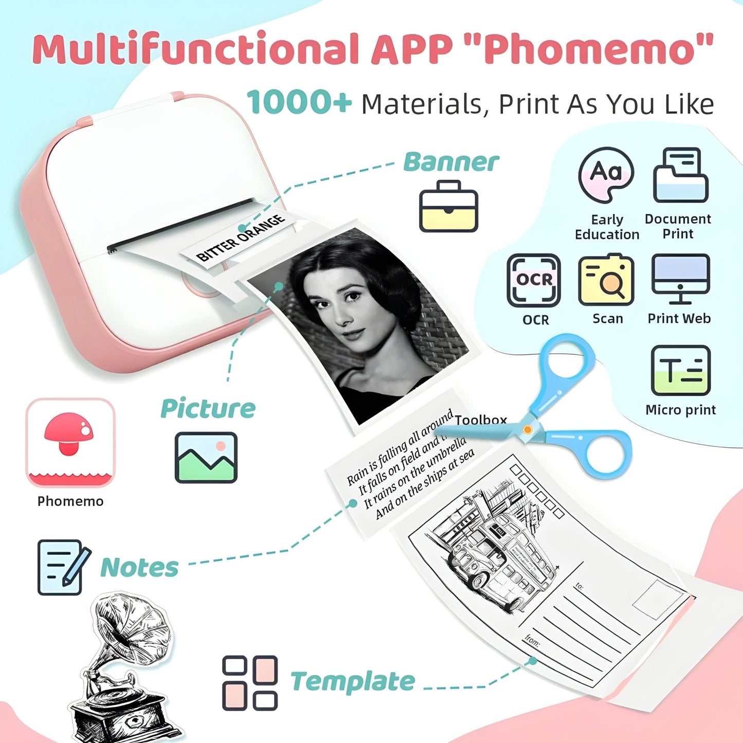 PrintGo - Portable Inkless Adhesive Mini Printer - VeleHome™