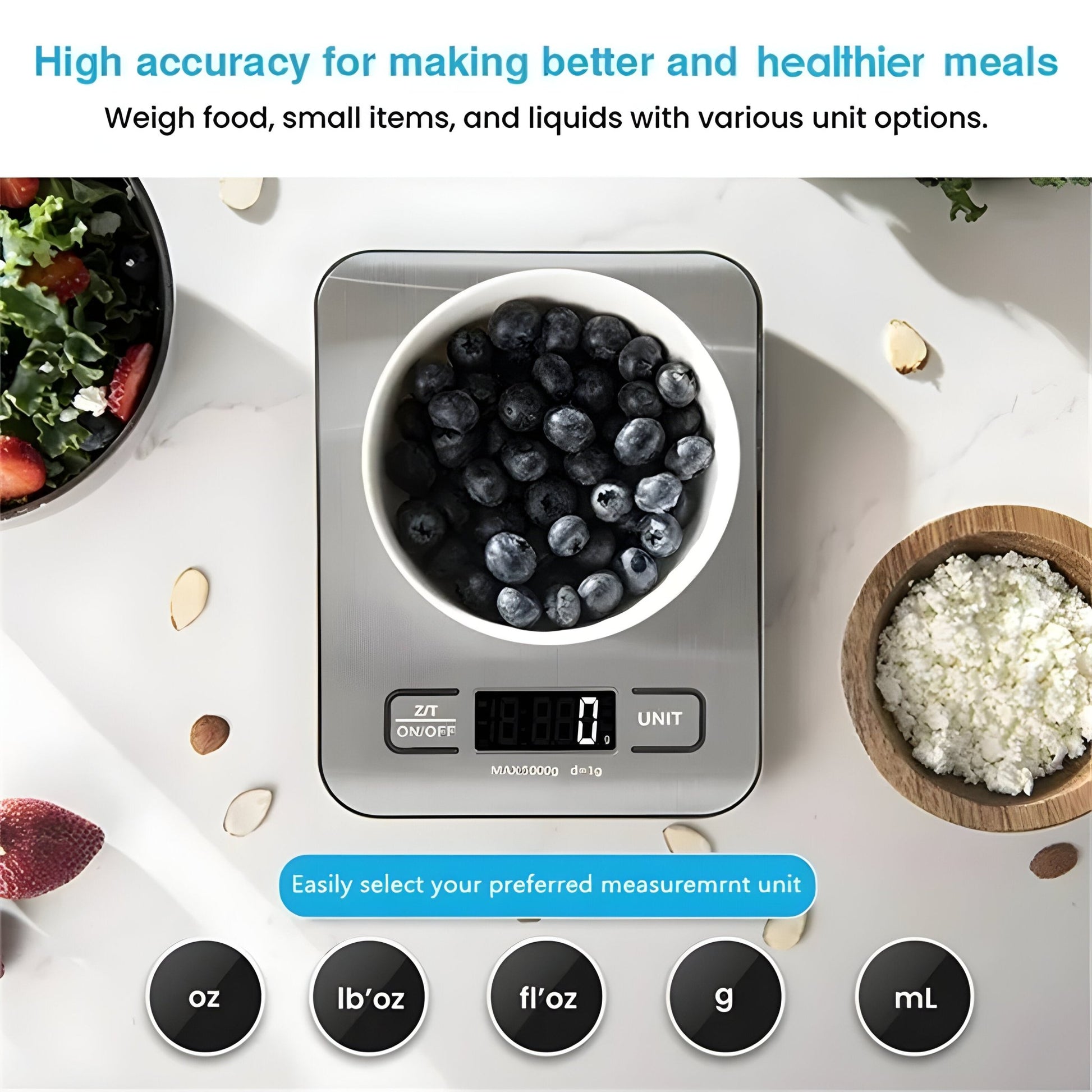WiseWeight - Digital Kitchen Scale - VeleHome™