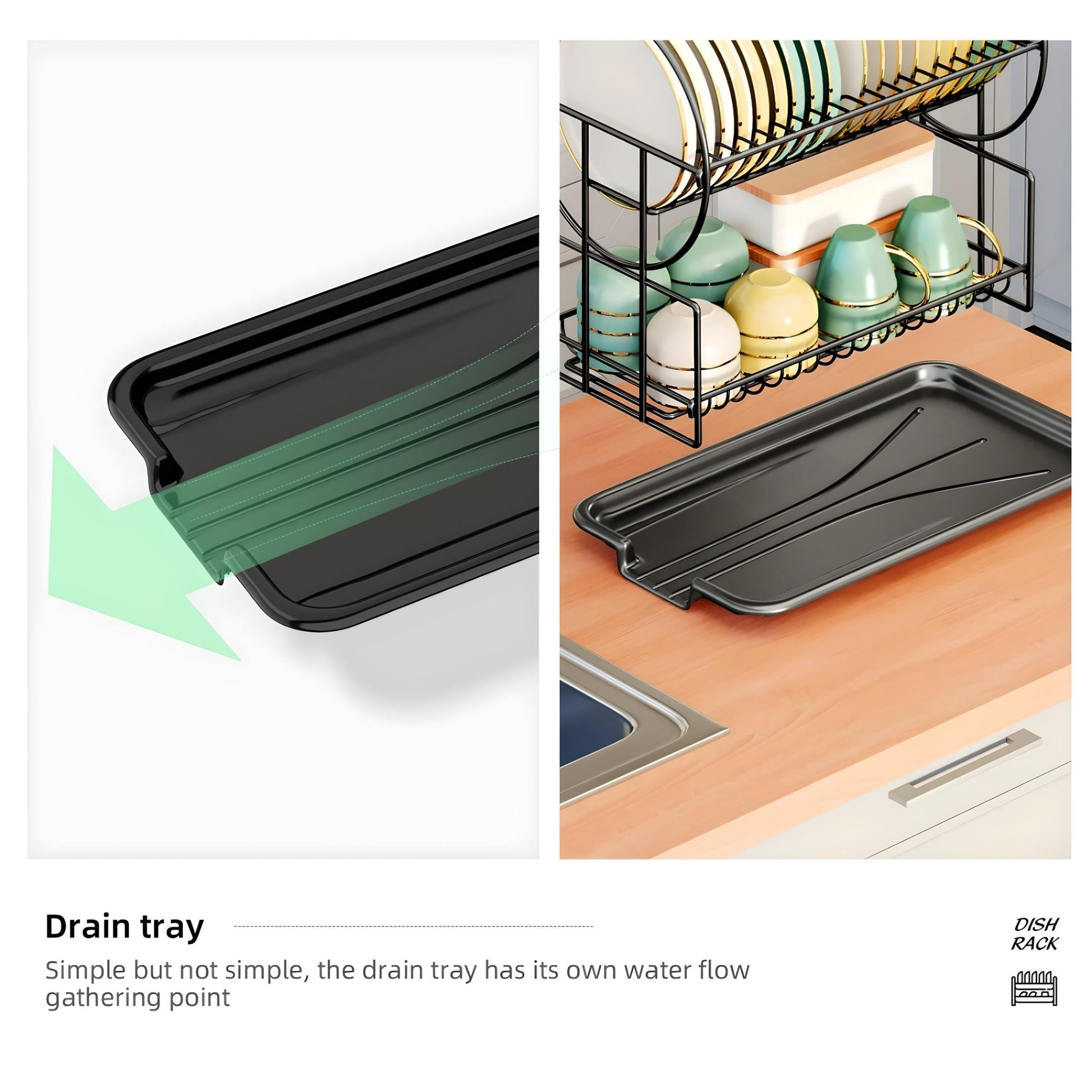 2 - Tier Dish Drying Rack - VeleHome™