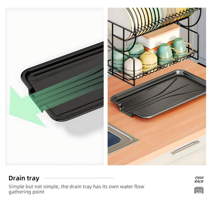 2 - Tier Dish Drying Rack - VeleHome™