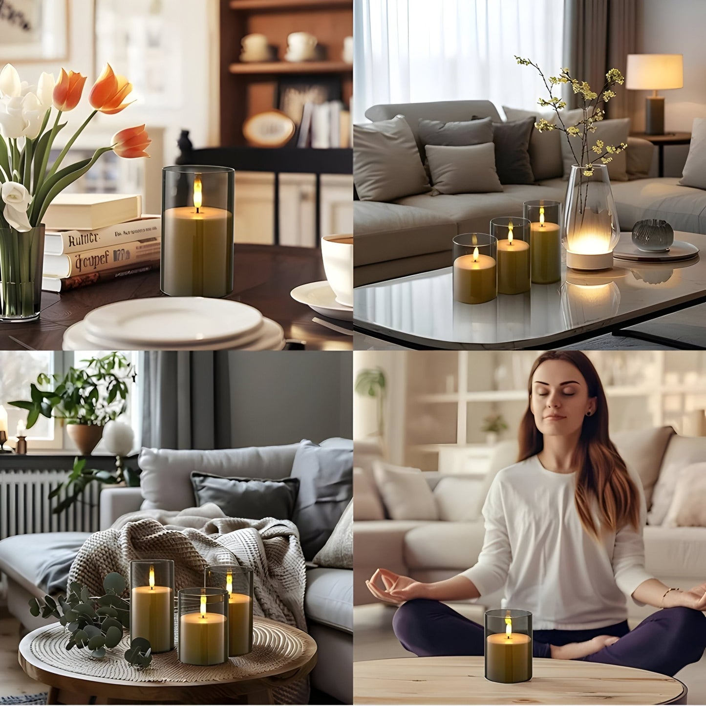 ChicVibe - Glass Flameless Candles - VeleHome™