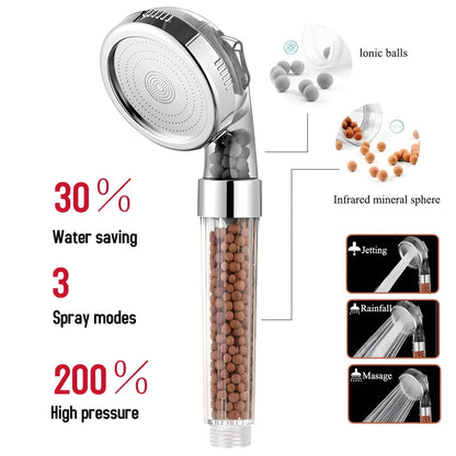 AquaFlow - High Pressure Shower Head with Filter - VeleHome™