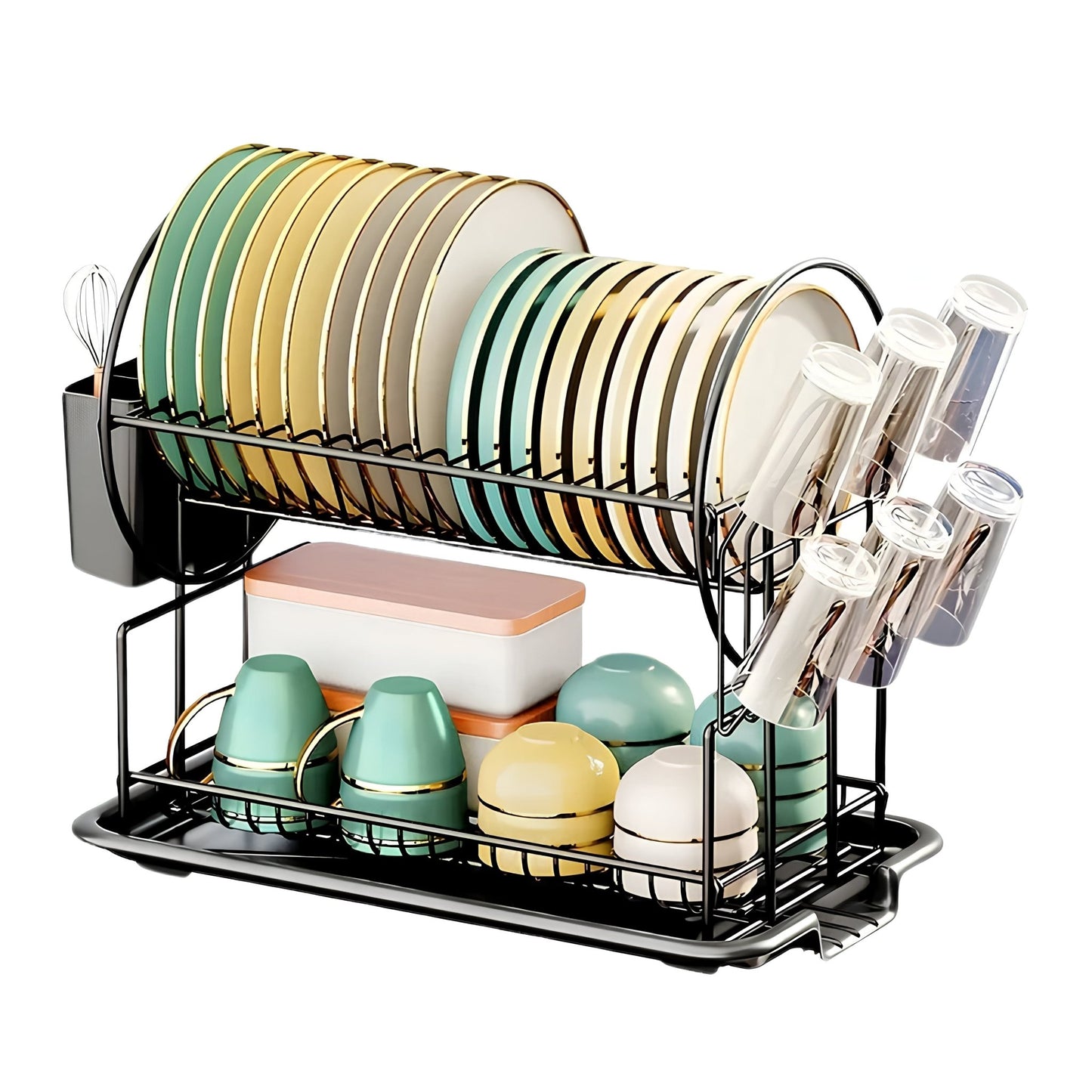 2 - Tier Dish Drying Rack - VeleHome™