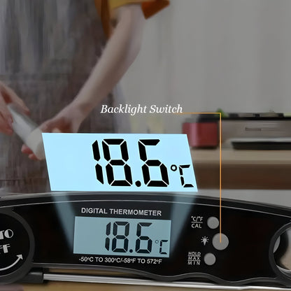 GrillGenius - Foldable Digital Meat Thermometer - VeleHome™